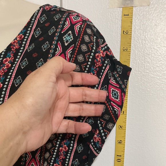 PINK REPUBLIC Aztec Tribal Short Sleeve Dress Pockets Open Keyhole Back Medium - Picture 10 of 16